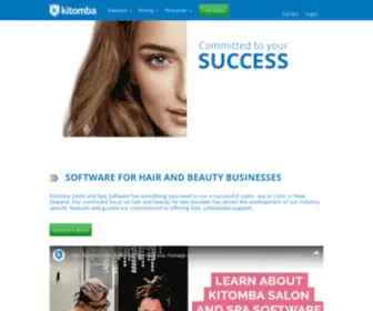 Kitomba.com(Kitomba salon and spa software for the hair and beauty industry) Screenshot