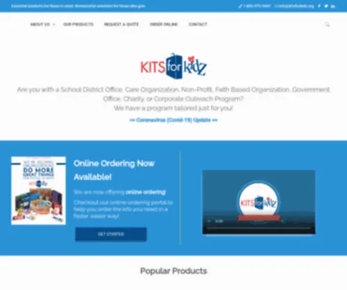 Kitsforkidz.org(Kits for Kidz) Screenshot