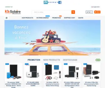 Kitsolaire-Discount.com(KitSolaire-Discount, Fournisseur d'équipements d'énergie solaire) Screenshot