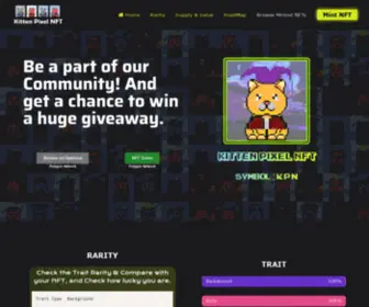 Kittenpixelnft.com(Mint your Kitty NFT) Screenshot