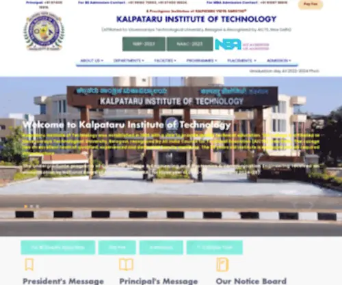 Kittiptur.ac.in(Kalpataru Institute of Technology) Screenshot