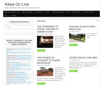 Kitweonline.com(Kitwe, Zambia forum for info, news, business and discussions) Screenshot