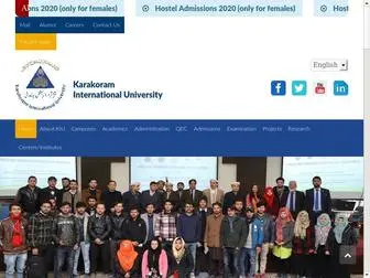 Kiu.edu.pk(Karakoram International University Gilgit) Screenshot