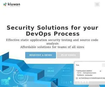 Kiuwan.com(End-to-end application security) Screenshot