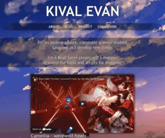 Kivalevan.me(Kival Evan) Screenshot