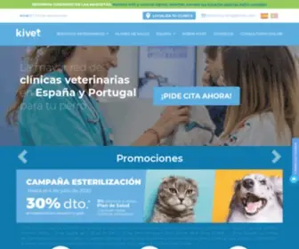 Kivet.com(La mayor red de Clínicas Veterinarias en España) Screenshot