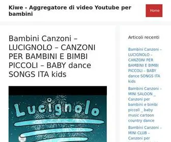 Kiwe.it(Aggregatore di video Youtube per bambini) Screenshot