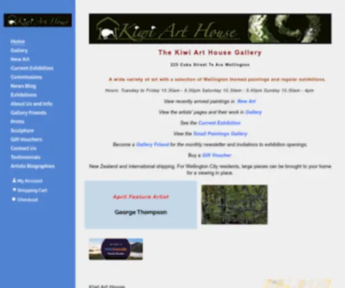 Kiwiarthouse.co.nz(The Kiwi Art House Gallery) Screenshot