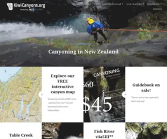 Kiwicanyons.org(New Zealand’s original source of FREE canyoning information) Screenshot