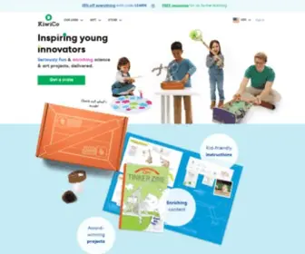 Kiwicrate.com(STEM, STEAM & Science Kits for Kids) Screenshot