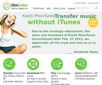 Kiwigeeker.com(All-in-one music transfer and data management for iOS and android devices) Screenshot