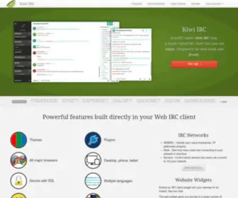Kiwiirc.com(The webIRC client) Screenshot