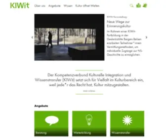 Kiwit.org(Kompetenzverbund Kulturelle Integration und Wissenstransfer) Screenshot