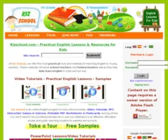Kizschool.com(English Lessons for Kids) Screenshot