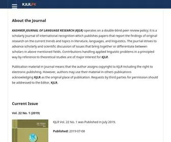 KJLR.pk(Kashmir Journal of Language Research) Screenshot