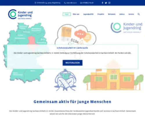 KJR-Lsa.de(Kinder- und Jugendring Sachsen-Anhalt e.V. – gemeinsam aktiv für junge Menschen) Screenshot