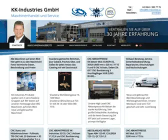 KK-Industries.eu(Maschinenhandel und Service) Screenshot