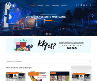 KKfet.com(Agenda culturel et artistique en Guadeloupe (Concerts) Screenshot