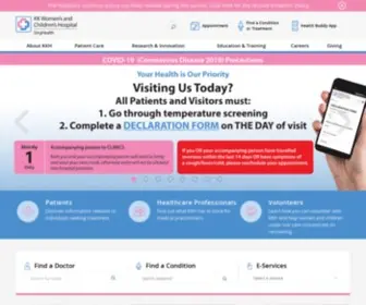 KKH.com.sg(KK Women's and Children's Hospital) Screenshot