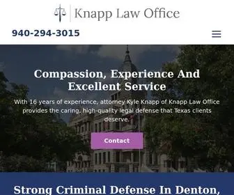 KKnapplawoffice.com(Denton Criminal Defense Lawyer) Screenshot