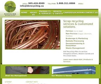 KKrecycling.ca(K & K Recycling) Screenshot