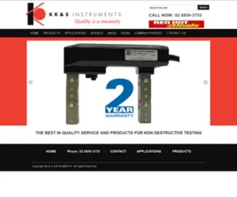 KKS.com.au(The Best in Quality Service and Products for Non destructive testing) Screenshot