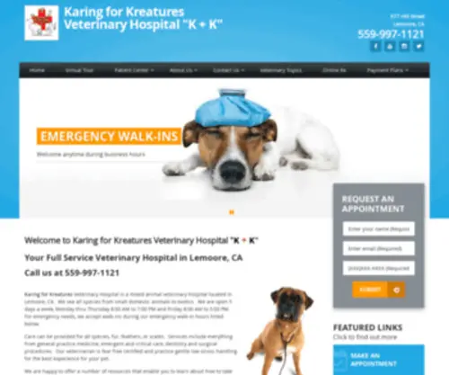 KKvetservices.com(Karing for Kreatures) Screenshot