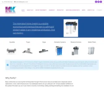 KKwater.com(UV Disinfection Water Purification Treatment & Water Filtration Systems) Screenshot