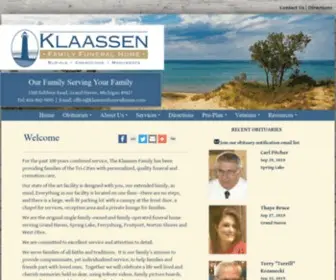 Klaassenfuneralhome.com(Klaassen Family Funeral Home) Screenshot