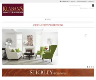 Klabans.com(Klaban's Home Furnishings) Screenshot