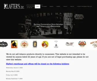 Klafters.com(Serving Convenience Store Retailers and Tobacconists Nationwide) Screenshot