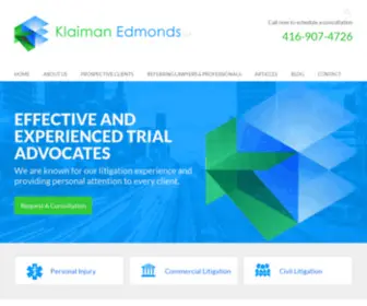 Klaimanedmonds.com(Klaiman Edmonds LLP in Toronto) Screenshot