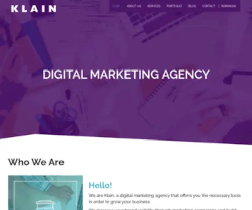 Klainagency.com(Digital Marketing Agency based in Cluj) Screenshot