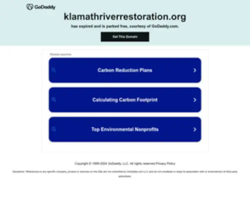 Klamathriverrestoration.org(Klamathriverrestoration) Screenshot