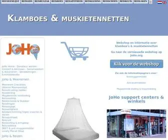 Klamboe.nl(Klamboes voor op reis en thuis op) Screenshot