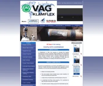 Klamflex.com(THE LARGEST MANUFACTURER OF PIPE COUPLINGS) Screenshot