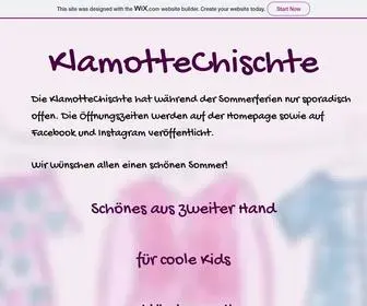 Klamottechischte.ch(Schönes aus zweiter Hand für coole Kids und lässige Ladies) Screenshot