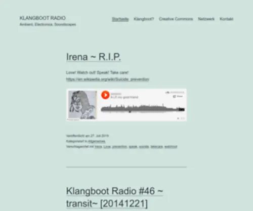 Klangboot.de(Ambient, Electronica, Soundscapes) Screenshot