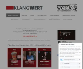 Klangwert.net(Die Seite des kleinsten Theater der Stadt Schwerin. Das Programm) Screenshot