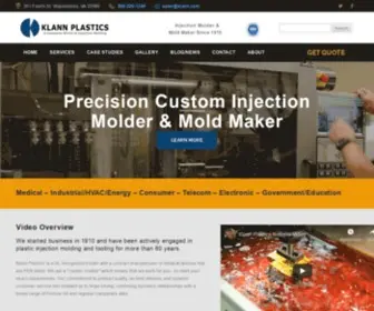 Klann.com(Plastic Injection Molding Company Virginia) Screenshot