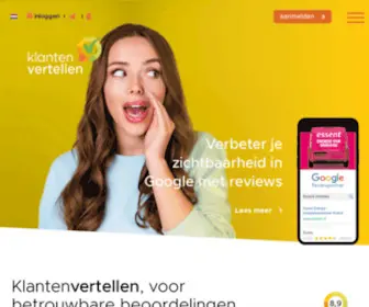 Klantenvertellen.nl(Marktleider in Nederland op het gebied van reviews) Screenshot