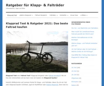 Klapprad-Faltrad-Test.de(Klapprad Faltrad Test) Screenshot