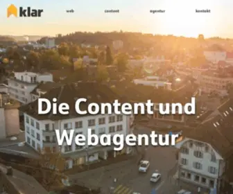 Klar-Webagentur.ch(Klar webagentur Langenthal) Screenshot