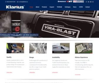 Klarius.eu(Klarius Products Ltd) Screenshot