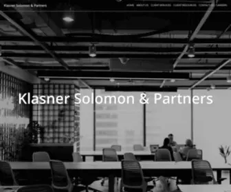 Klasnerandsolomon.com(Klasner Solomon & Partners) Screenshot