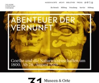 Klassik-Stiftung.de(Weimarer Klassik) Screenshot