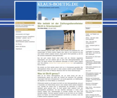 Klaus-Boetig.de(Klaus Bötig über Griechenland) Screenshot