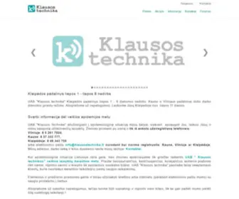 Klausostechnika.lt(Klausos technika) Screenshot