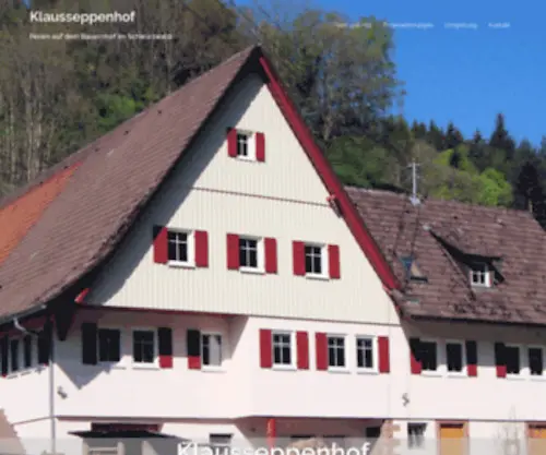 Klausseppenhof.de(Urlaub auf dem Klausseppenhof in Oberwolfach im Schwarzwald) Screenshot