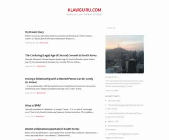 Klawguru.com(Korean Law Demystified) Screenshot